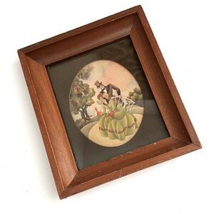 Vintage Victorian Regency Era Couple Framed Picture Artwork Bridgerton-S…